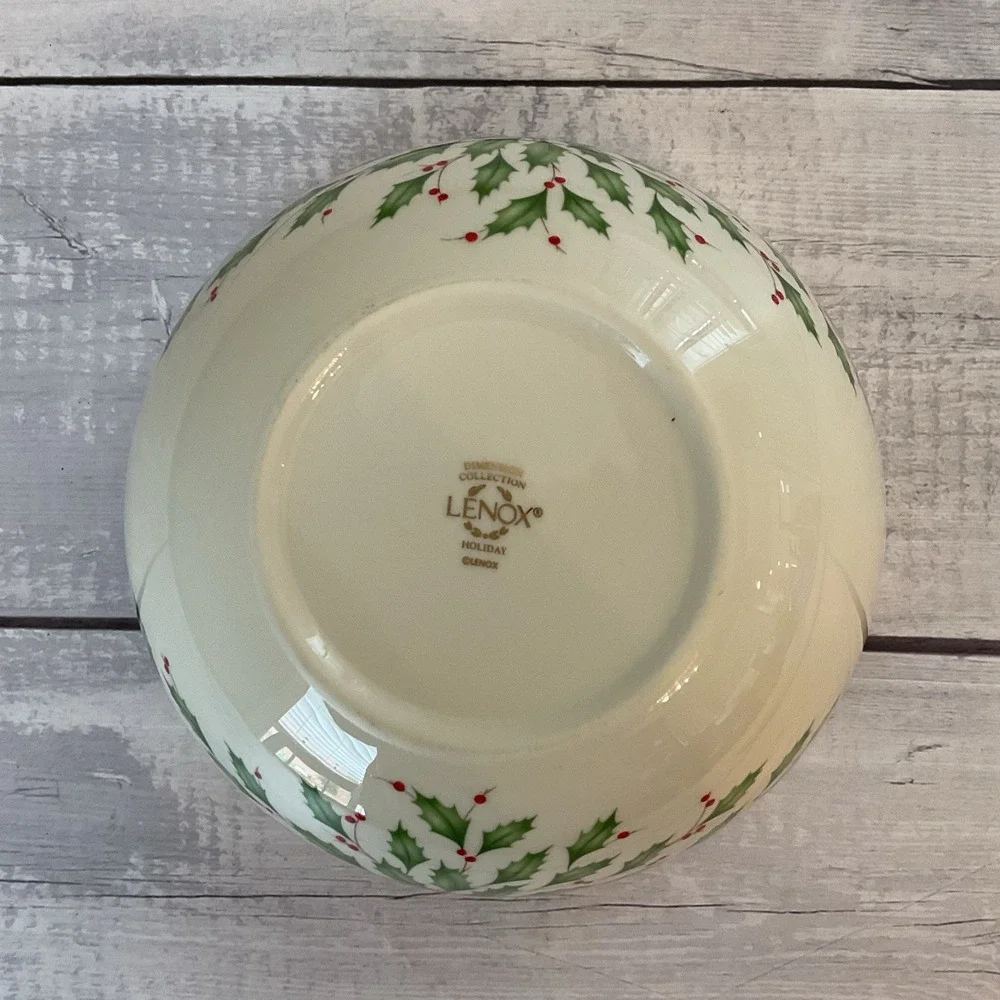 Lenox‎ Holiday Serving Bowl Home Is Where The Heart Is Sentiment Holly Berries